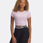 Ropa Under Armour Under Armour Rival Rib Camiseta De Manga Corta Mujeres-Rosa