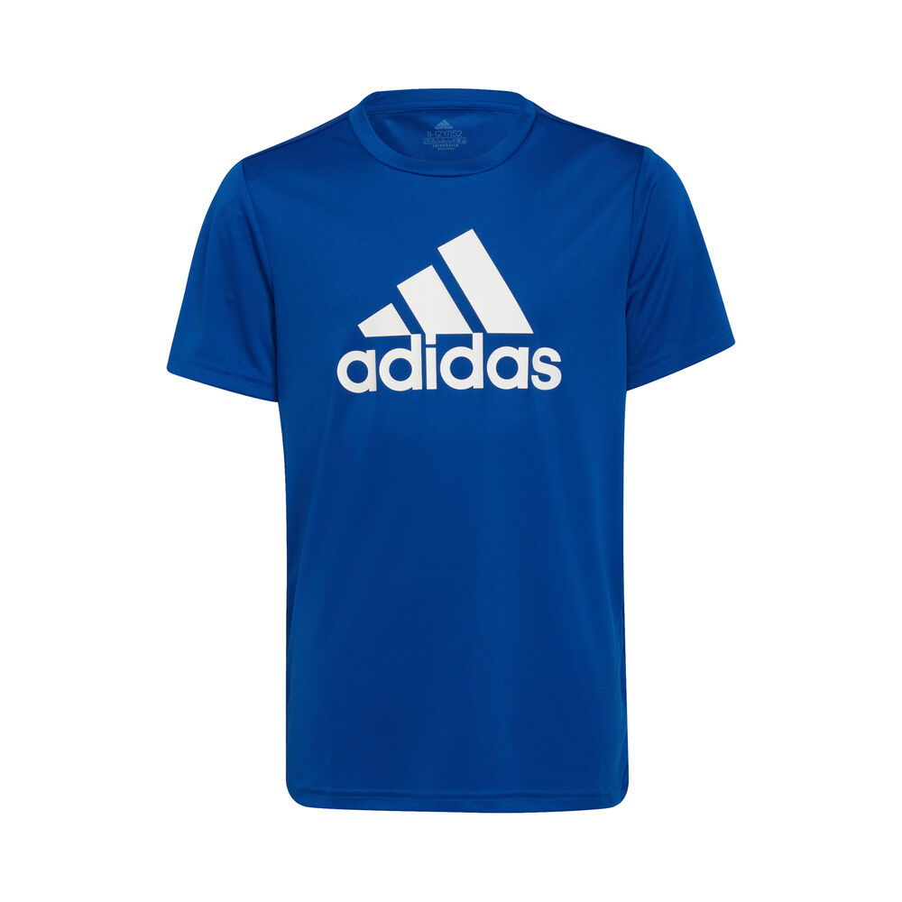 Adidas Big Logo Camiseta De Manga Corta Niños - Gris, Azul