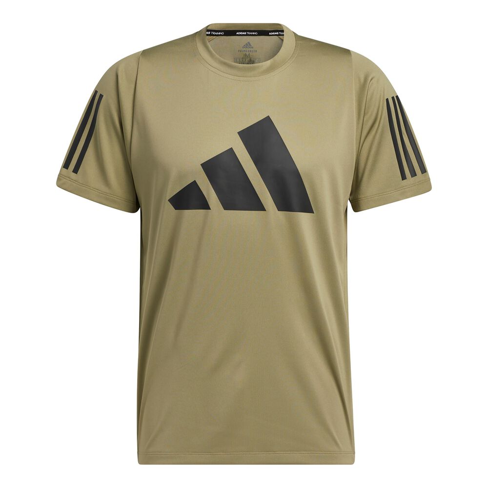 Adidas Aero 3-Stripes Camiseta De Manga Corta Hombres - Oliva, Gris Oscuro