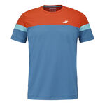 Ropa Babolat Babolat Crew Neck Camiseta de manga corta Hombres - azul oscuro, naranja