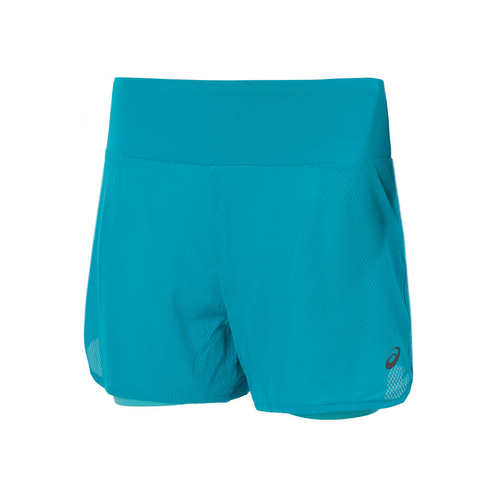 Ventilate 2in1 3.5Inch Shorts Mujeres - Turquesa, Gris