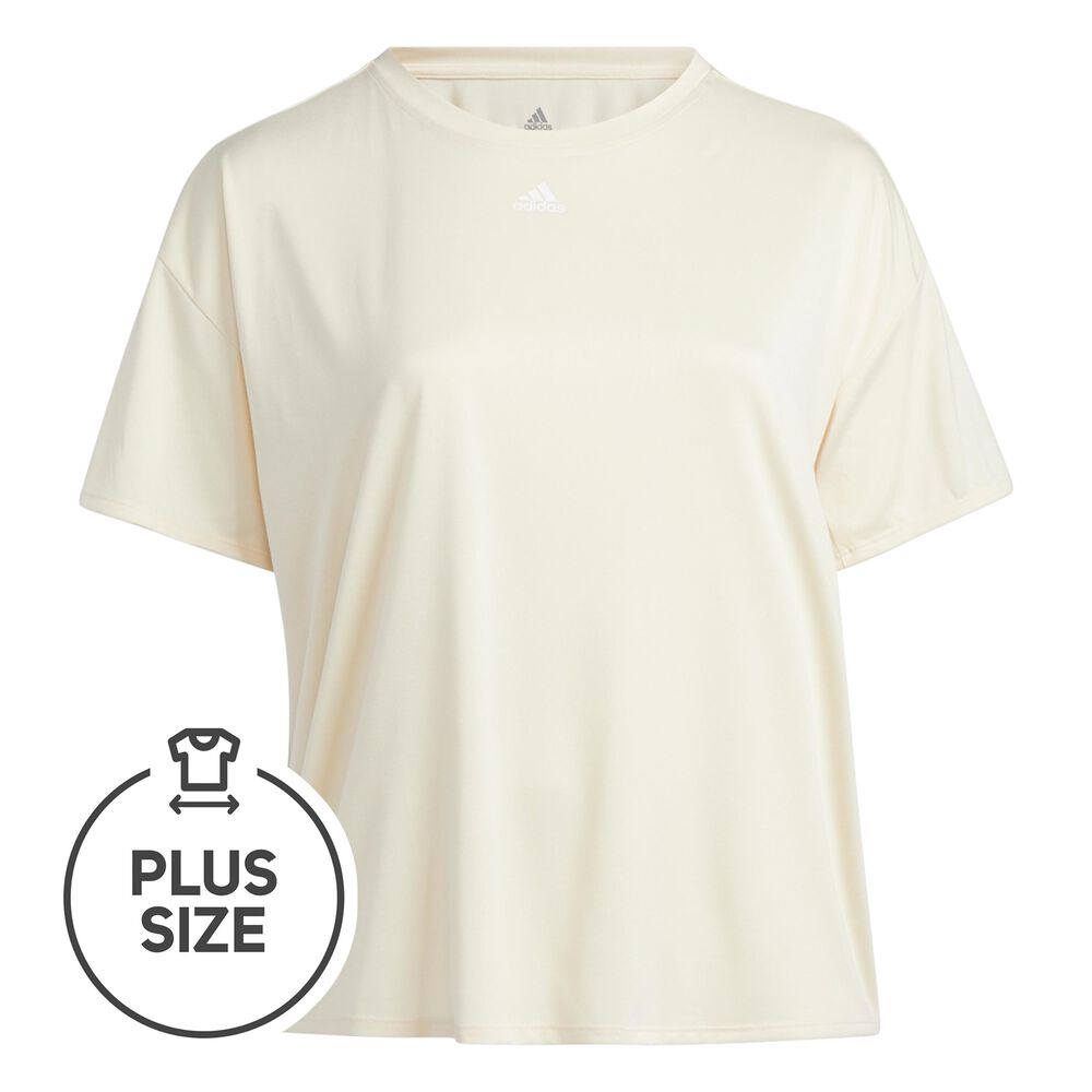 Adidas Big Logo Plus Size Camiseta De Manga Corta Mujeres - Blanco, Negro