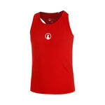 Ropa de tenis Quiet Please Quiet Please Racerback Camiseta De Tirantes Chicas-Rojo,Blanco