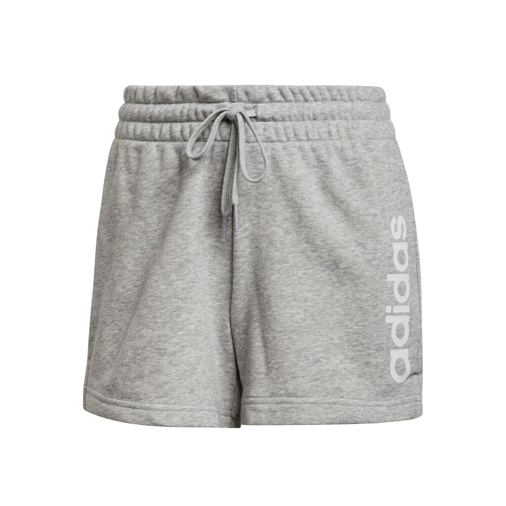 Linear French Terry Shorts Mujeres - Gris, Blanco