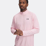 Ropa De Tenis Under Armour Tech Textured 1/2 Zip-GRY Long-Sleeves
