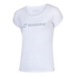 Ropa Babolat Babolat Exercise Camiseta de manga corta Mujeres - blanco, gris