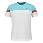 Ropa Babolat Babolat Crew Neck Camiseta de manga corta Hombres - blanco, naranja