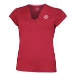Ropa BIDI BADU BIDI BADU Bubble V-Neck Camiseta De Manga Corta Mujeres-Rojo