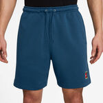 Ropa Nike Nike Court Dri-Fit Heritage Fleece Shorts Hombres-Azul-gris