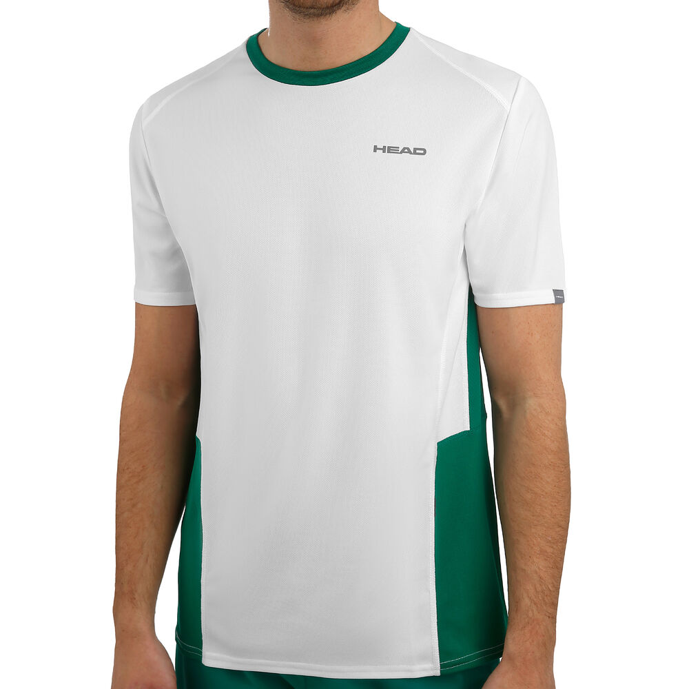 Club Tech Camiseta De Manga Corta Hombres - Blanco, Verde Oscuro