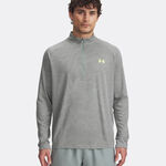 Ropa De Tenis Under Armour Tech Textured 1/2 Zip-GRY Long-Sleeves