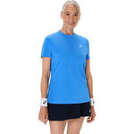 Ropa de tenis ASICS ASICS Core Camiseta de manga corta Mujeres-azul