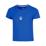 Ropa de tenis Quiet Please Quiet Please Retriever Camiseta de manga corta Chicas-azul, blanco