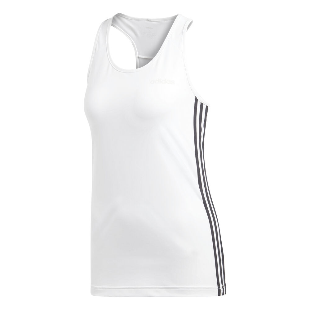 Designed To Move 3-Stripes Camiseta De Tirantes Mujeres - Blanco, Negro