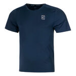 Ropa de tenis Nike Nike Court Dri-Fit Advantage Camiseta De Manga Corta Hombres-Azul Oscuro,Blanco