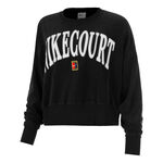 Ropa Nike Nike Court Heritage Fleece GFX Crew Sudadera Mujeres-Negro