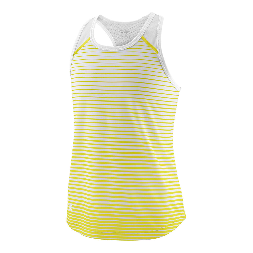 Wilson Team Striped Camiseta De Tirantes Chicas - Amarillo, Blanco
