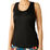 Black Mesh Rib Tank Women