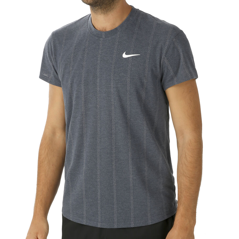 Nike Court Seasonal Camiseta De Manga Corta Hombres - Lila, Blanco