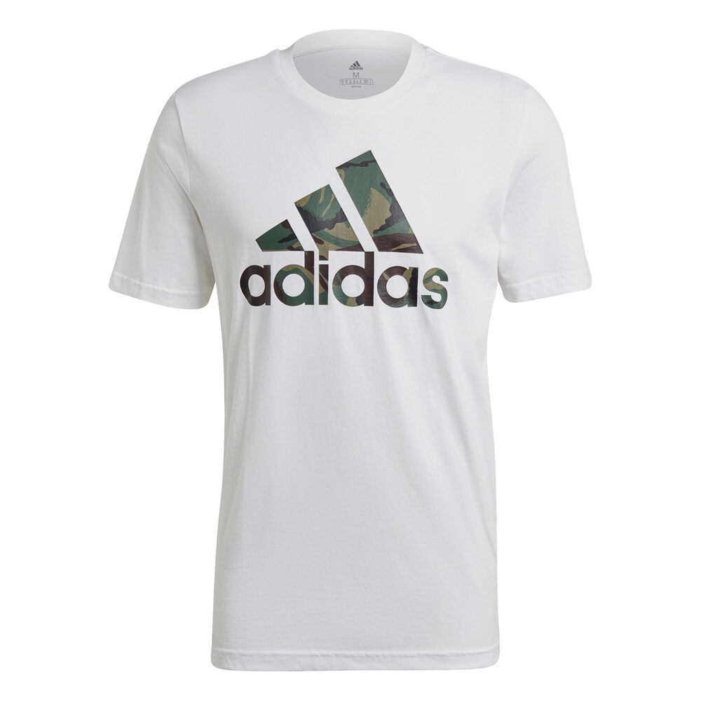 Camo Camiseta De Manga Corta Hombres - Blanco, Multicolor
