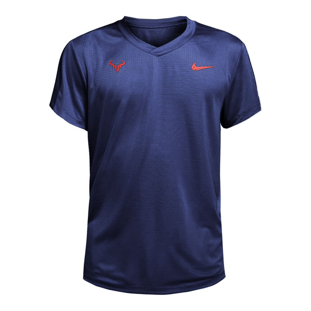 Rafael Nadal Dri-Fit Challenger Camiseta De Manga Corta Hombres - Azul, Rojo
