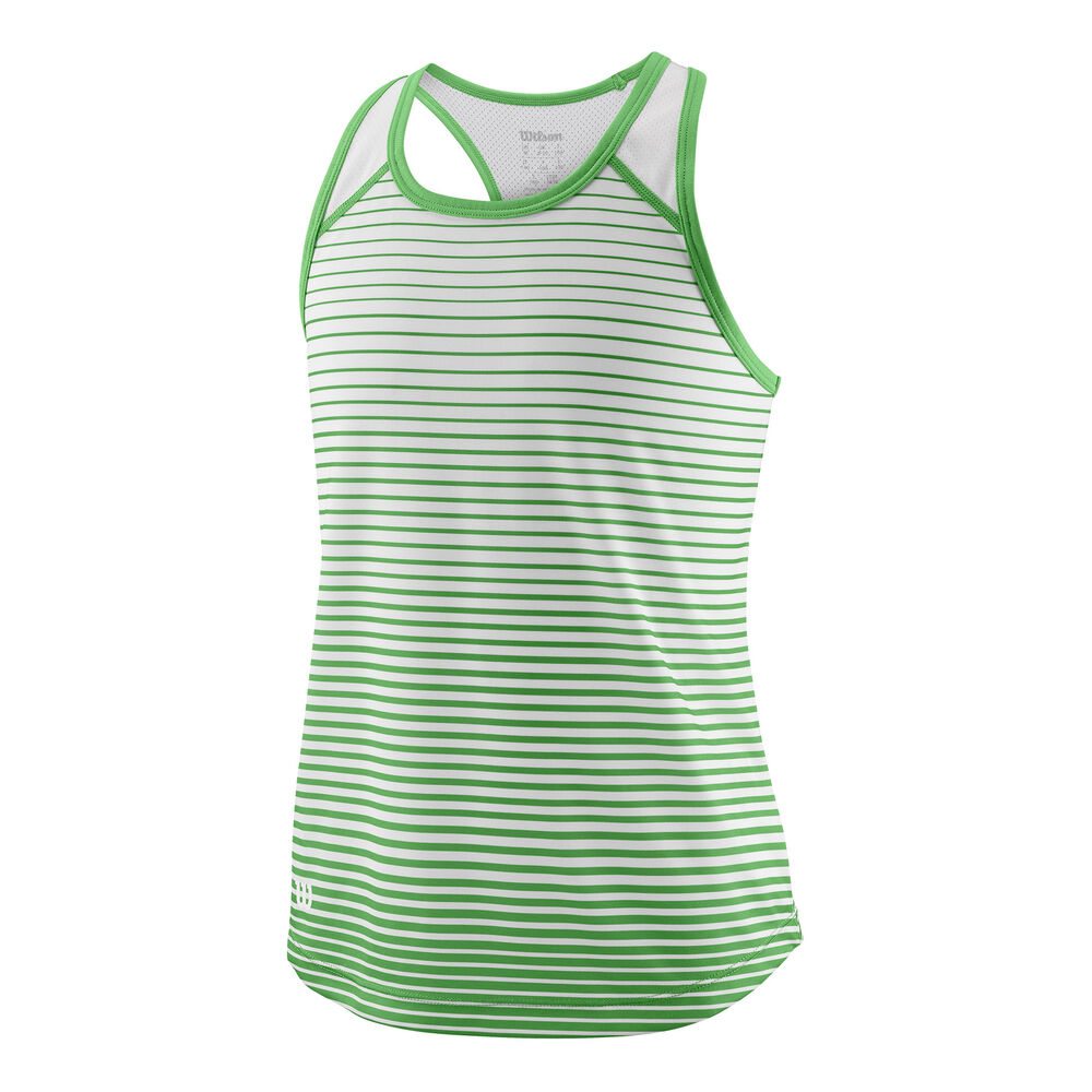 Team Striped Camiseta De Tirantes Chicas - Verde, Blanco