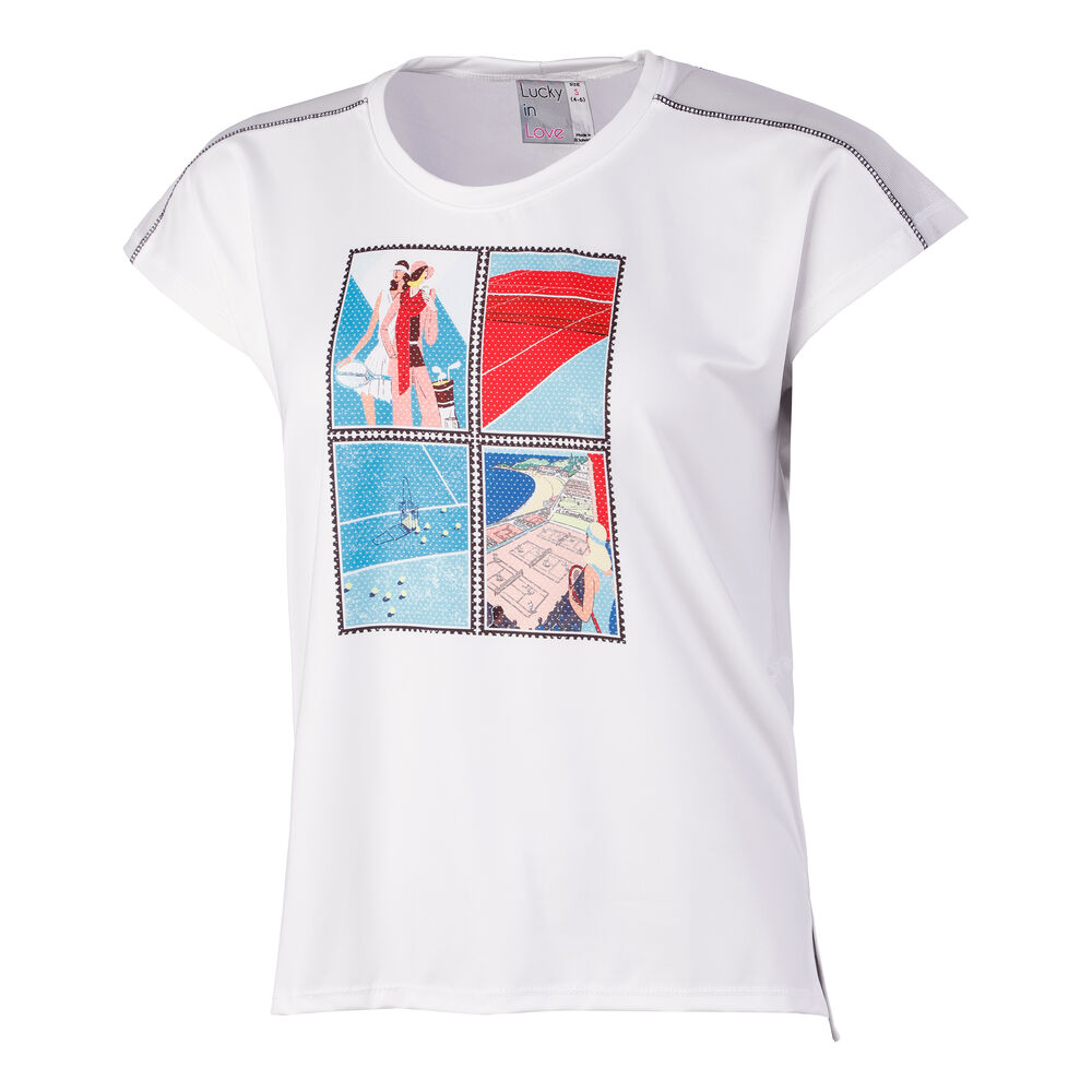 Stamp It Camiseta De Manga Corta Mujeres - Blanco, Multicolor