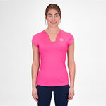 Ropa BIDI BADU BIDI BADU Crew V-Neck Camiseta De Manga Corta Mujeres-Rosa