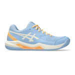 Zapatillas de p&aacute;del ASICS ASICS Gel-Dedicate 8 Zapatilla De P&aacute;del Mujeres-Azul-gris,Crema