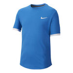 Ropa Nike Nike Court Dry Camiseta De Manga Corta Chicos-Azul Claro,Blanco