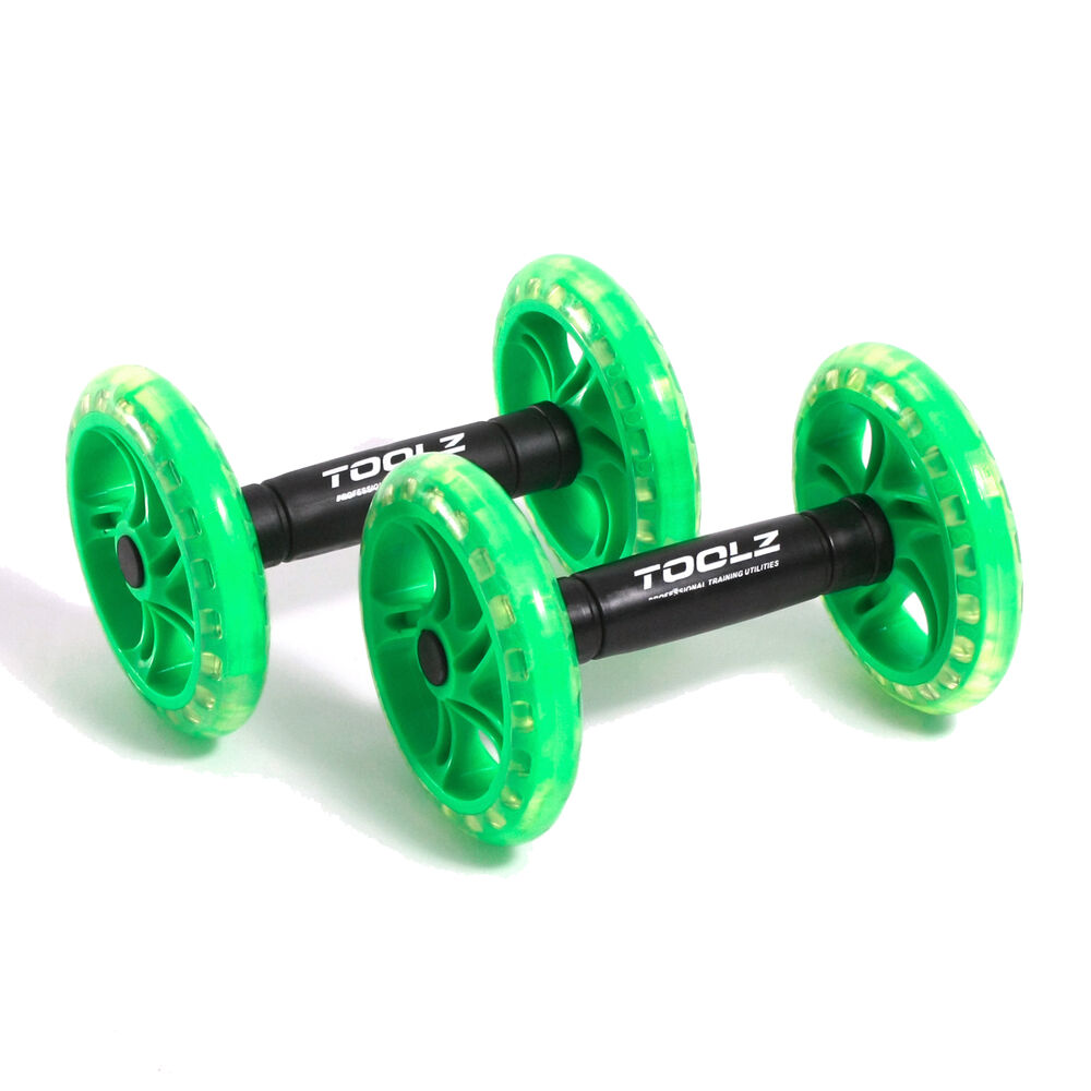 Exercise Wheel - Dual Aparato De Entrenamiento - Verde, Negro
