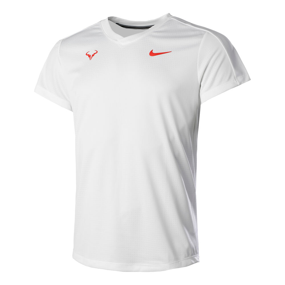 Rafael Nadal Dri-Fit Challenger Camiseta De Manga Corta Hombres - Blanco, Rojo