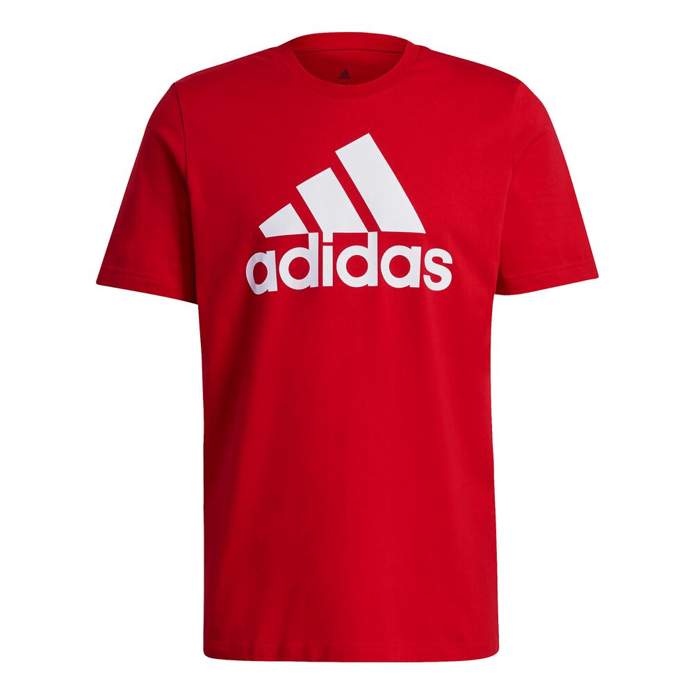 Big Logo Single Jersey Camiseta De Manga Corta Hombres - Rojo Oscuro, Blanco