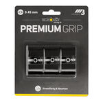 Sobregrips Tennis-Point Tennis-Point Premium Grip Pack De 3-Negro