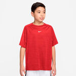 Ropa de tenis Nike Nike Dri-FIT Multi Heather Camiseta de manga corta Ni&ntilde;os-rojo oscuro