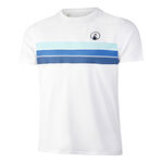 Ropa Quiet Please Quiet Please Ocean Block Stripe Receiver Camiseta de manga corta Hombres - blanco, azul