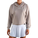 Padelbekleidung Endless Endless Hypersoft Sudadera con capucha Mujeres-beige