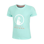 Ropa Quiet Please Quiet Please Wild Baseline Logo Camiseta De Manga Corta Chicas-Turquesa,Multicolor