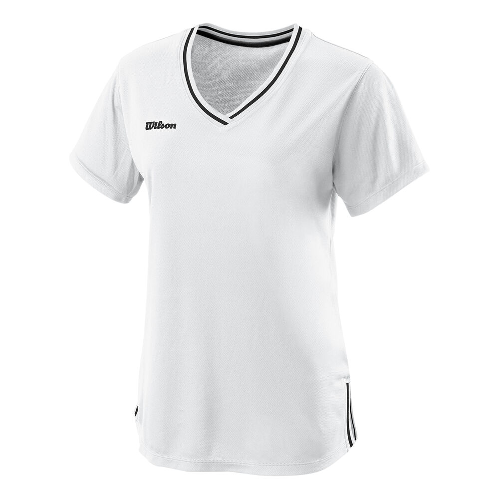 Team II V-Neck Camiseta De Manga Corta Mujeres - Blanco