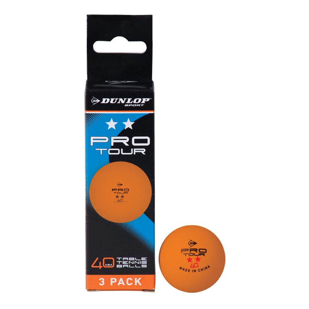 Dunlop Pro Tour Juego De Tenis De Mesa Pack De 3 - Naranja, Negro