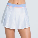 Ropa Lucky in Love Lucky in Love Lovely Day Pleat 13.5in Falda Mujeres-Blanco,Azul Claro