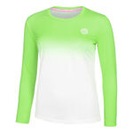 Ropa BIDI BADU BIDI BADU Crew Gradiant Camiseta De Manga Larga Mujeres-Verde Neón,Blanco