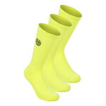 Ropa de tenis BIDI BADU BIDI BADU Crew Performance Calcetines de tenis Pack de 3 -amarillo ne&oacute;n
