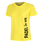 Ropa Padel-Point Padel-Point Padel Is Us Camiseta De Manga Corta Mujeres-Amarillo,Negro