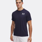 Ropa Under Armour Under Armour Heatgear Fitted Camiseta De Manga Corta Hombres-Azul Oscuro