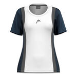 Ropa HEAD HEAD Club 25 Tech Camiseta De Manga Corta Mujeres-Blanco,Azul Oscuro