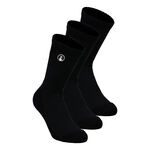 Ropa Quiet Please Quiet Please Performance Long Calcetines De Tenis Pack De 3-Negro