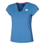 Ropa BIDI BADU BIDI BADU Spike V-Neck Camiseta De Manga Corta Mujeres-Azul