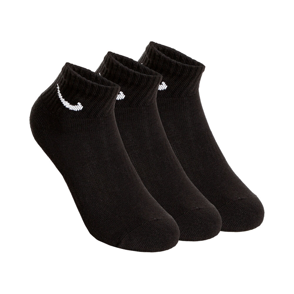 Everyday Cush Ankle Calcetines Deporte Pack De 3 - Negro, Blanco