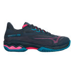 Zapatillas de p&aacute;del Mizuno Mizuno Wave Exceed Light Zapatilla De P&aacute;del Mujeres-Azul Oscuro,Lila